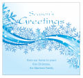 Big Square Snowflake Ribbon Christmas Labels